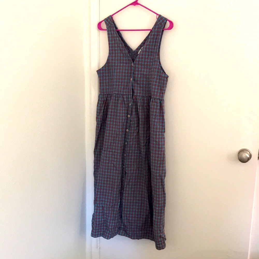 Blue and Red Plaid Picnic Dress!!